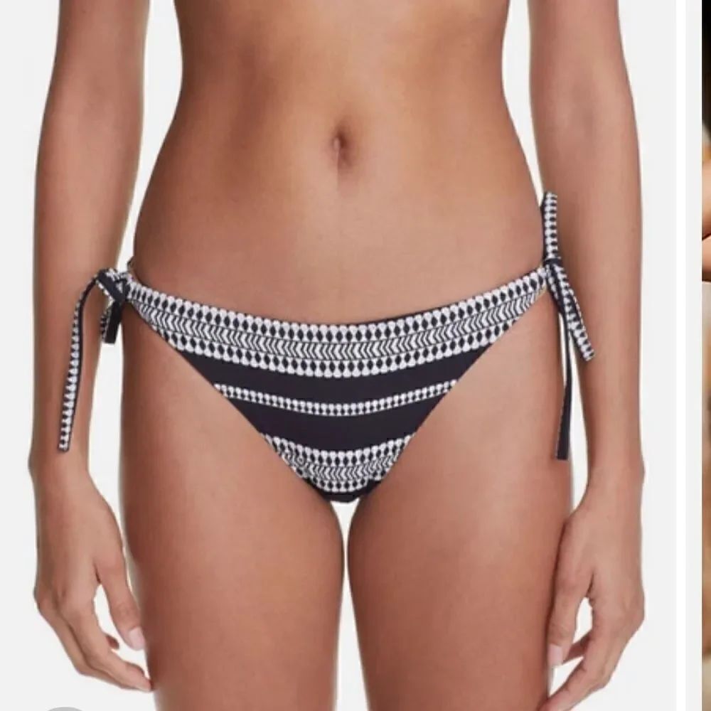Lemlem Black and white String Bikini Bottom NEW